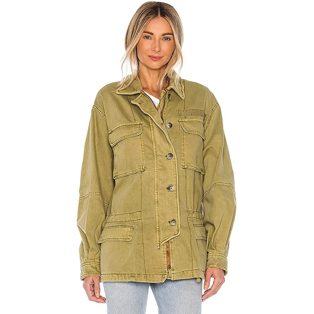 FREE PEOPLE SEIZE THE MOMENT MILITARY JACKET - Picture 9 of 10